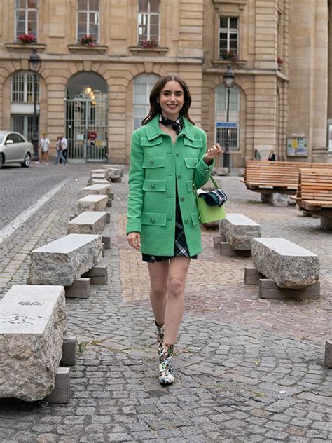 emily in paris green chanel jacket|emily in Paris jacket.